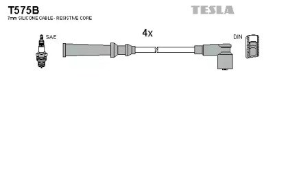 Провода зажигания T575B TESLA