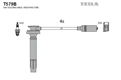 Провода высокого напряжения T579B TESLA