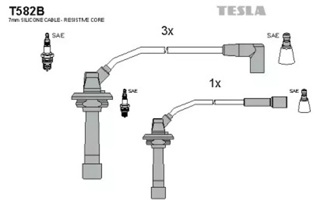 Провода зажигания T582B TESLA