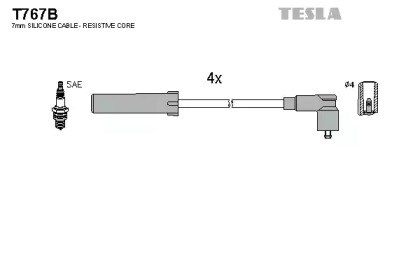 Комплект электропроводки T767B