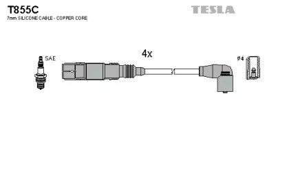 Провода высокого напряжения T855C TESLA