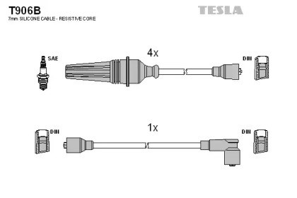 Высоковольтные провода  T906B TESLA