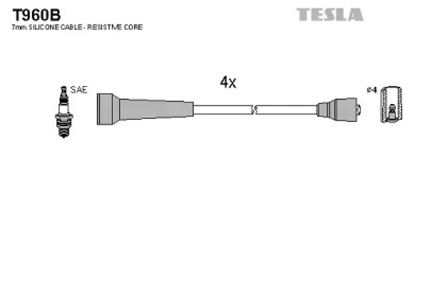 Провода высокого напряжения T960B TESLA