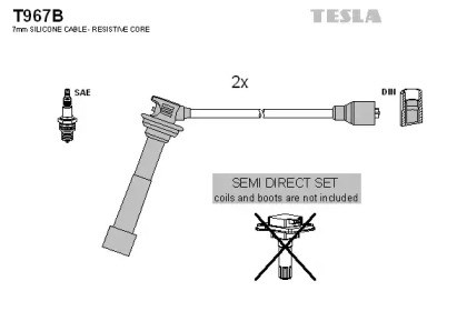 Провода высоковольтные T967B TESLA