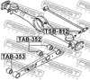 Сайлентблок нижнего заднего продольного рычага  TAB352 FEBEST