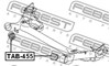 Сайлентблок подрамника задний TAB455 FEBEST