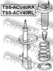 Опора пружины задней левой TSSACV40RL FEBEST