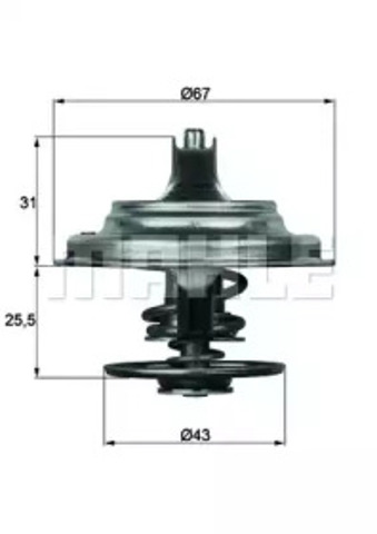 Водяная помпа термостата TX2383D MAHLE