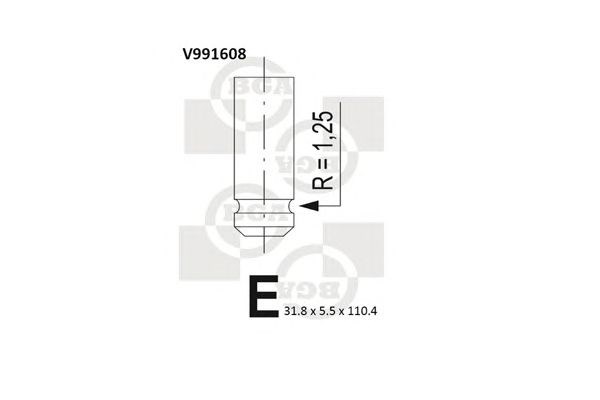 Клапан выпускной V991608 BGA