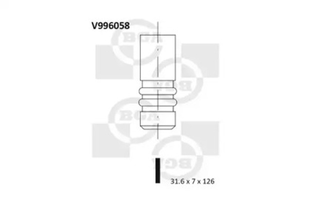 Клапан выпускной V996058 BGA