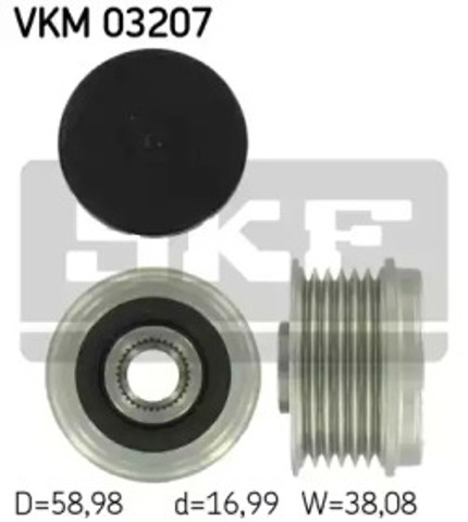 Шкив ремня генератора VKM03207 SKF
