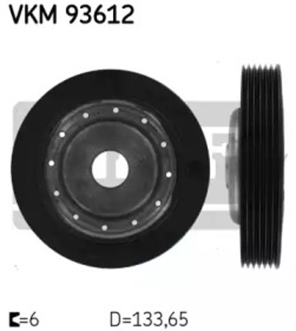Шкив коленвала (демпфер) VKM93612 SKF