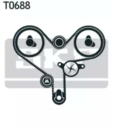 ГРМ ремни, комплект VKMC91304 SKF