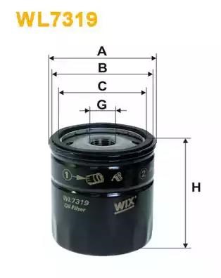 WL7319 WIX Масляный фильтр купить в Сумы