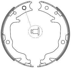 Тормозные колодки ручника Z464100 WOKING