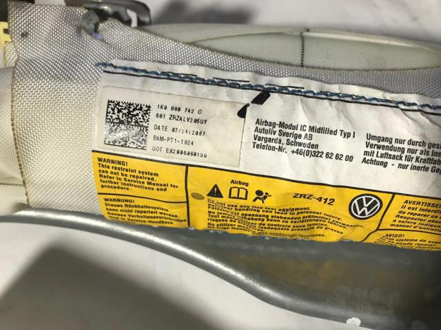 1K9880742C Подушка безопасности (AIRBAG) шторка боковая правая купить Сумы
