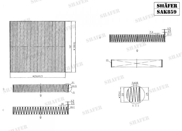 SHAFER SAK859 Фильтр салона в наличии Запорожье