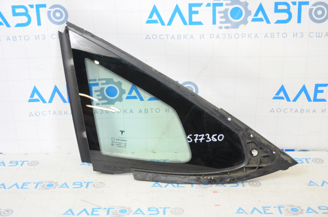 Форточка глухое стекло задняя левая tesla model s 12-20 тип 1, порезан уплотнитель 105182099A