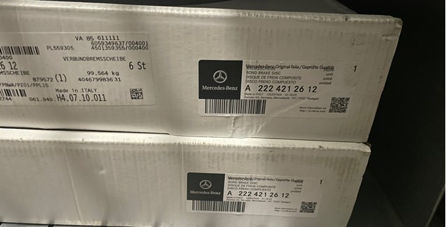 Передний тормозной диск A2224212612 MERCEDES
