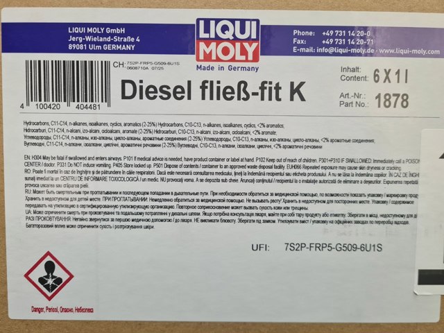 1878 LIQUI MOLY Присадки топливной системы дизельных двигателей купить в Черновцы