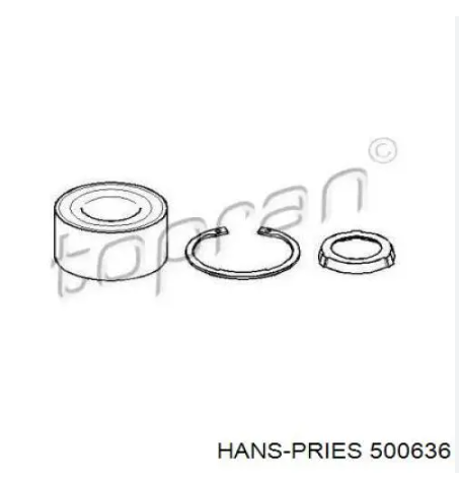 Подшипники задней ступицы 500636 HANS PRIES