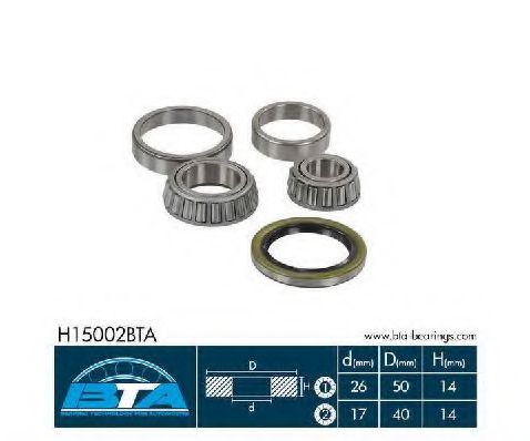 Комплект подшипника ступицы колеса H15002BTA BTA