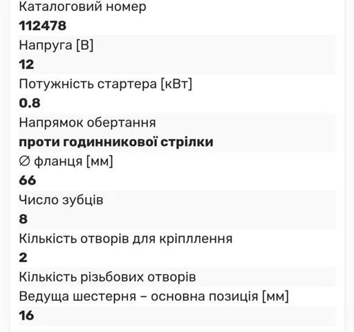 112478 CARGO Стартер купить в Черкассы