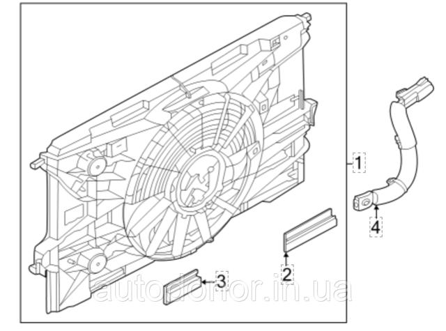 214815MP0A NISSAN Диффузор радиатора охлаждения, в сборе с мотором и крыльчаткой купить в Хмельницкий
