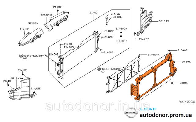 214963NF0A NISSAN Диффузор радиатора охлаждения купить в Харьков