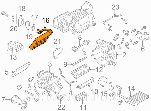 NISSAN 272801FC3A Испаритель кондиционера в наличии Полтава