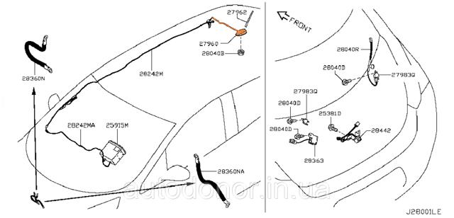 NISSAN 282083NA0C Антенна в наличии Днепр