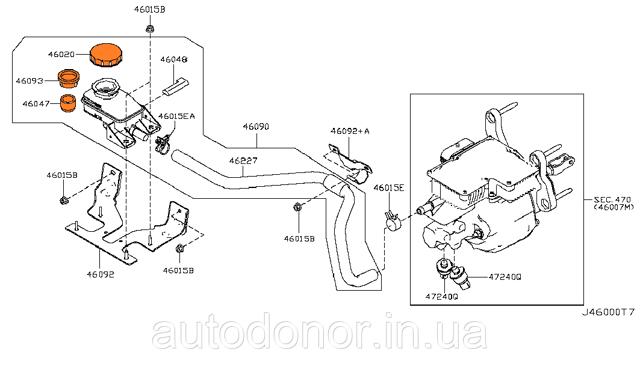NISSAN 46020AX000 Крышка бачка главного тормозного цилиндра в наличии Харьков