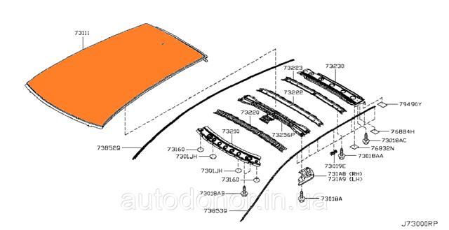 731123NF0A NISSAN Крыша купить в Тернополь