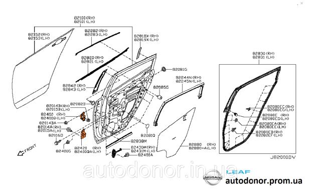 NISSAN 824203NA0A Петля двери передней левой в наличии Тернополь