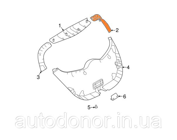 909033NF0A NISSAN Обшивка (облицовка) крышки багажника (двери 3/5-й задней) купить в Житомир