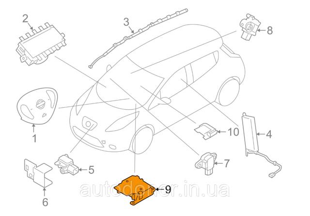 988203NF0A NISSAN Модуль-процессор управления подушкой безопасности (ЭБУ AIRBAG) купить в Тернополь