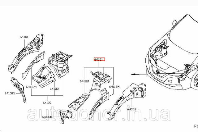 F41215SAMA NISSAN Опорный стакан пружины передней купить в Полтава
