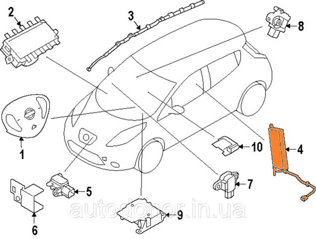 K85H03NC0A NISSAN Подушка безопасности (AIRBAG) спинки сиденья правого купить в Полтава