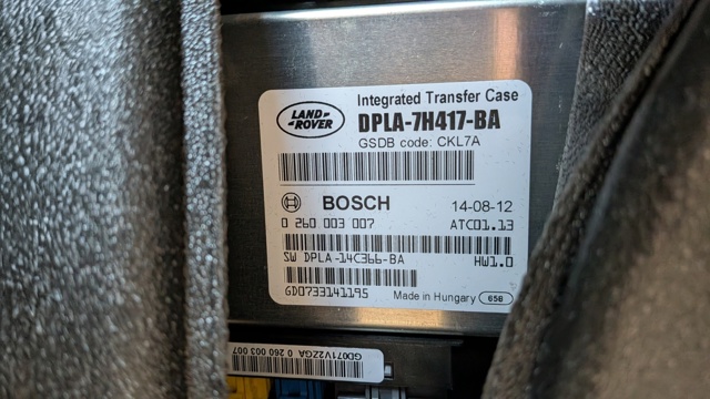 ЭБУ раздаточной коробкой DPLA7H417BA LAND ROVER