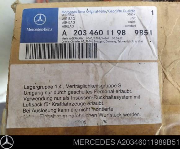 A20346011989B51 MERCEDES Подушка безопасности водителя купить в Львов