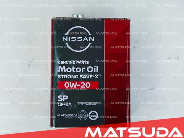 Масло моторное nissan 0w-20 sp strong save-x, 4l KLAP000204