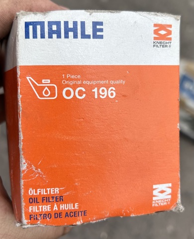 MAHLE OC196 Масляный фильтр в наличии Ужгород