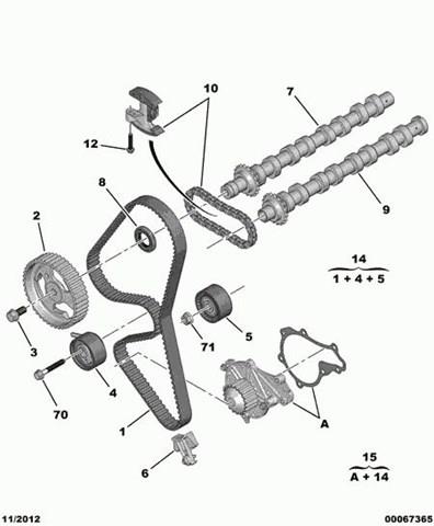Механизм регулировки фаз грм 0805H2 PEUGEOT