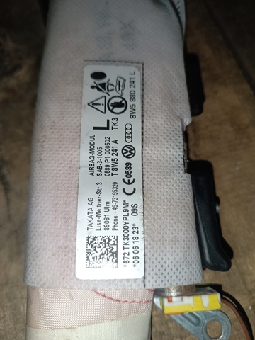 Подушка безопасности AIRBAG спинки сиденья, левого 8W5880241L VAG
