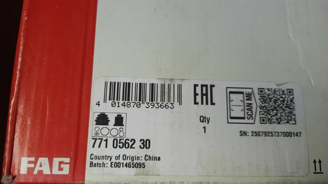 FAG 771056230 ШРУС наружный передний в наличии Запорожье