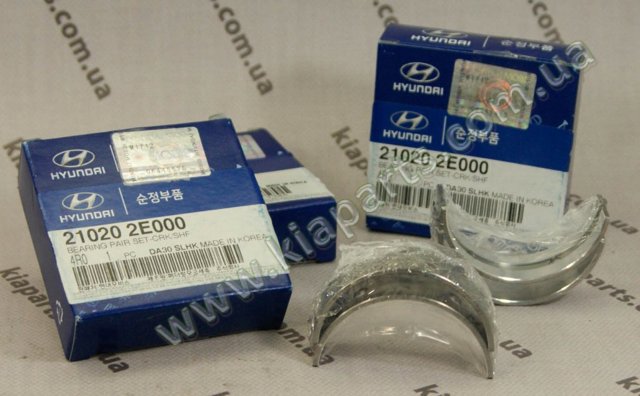 Шатунные вкладыши коленвала 210202E021 HYUNDAI