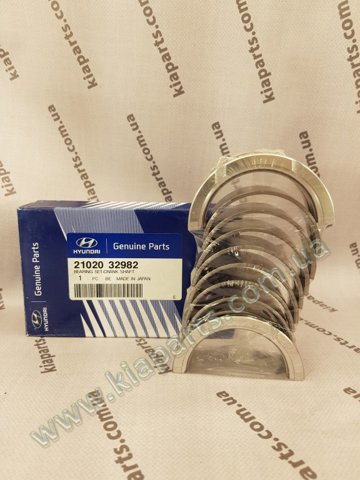 Вкладыши коленвала, коренные, комплект, стандарт (STD) 2102042033 MARKET (OEM)
