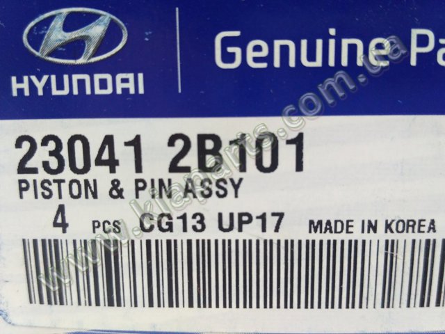 Поршень в комплекте на 1 цилиндр, STD 230412E000 HYUNDAI