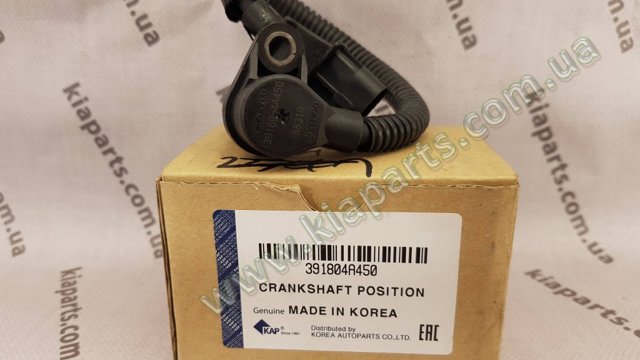 Датчик оборотов коленвала 391804A450 KAP