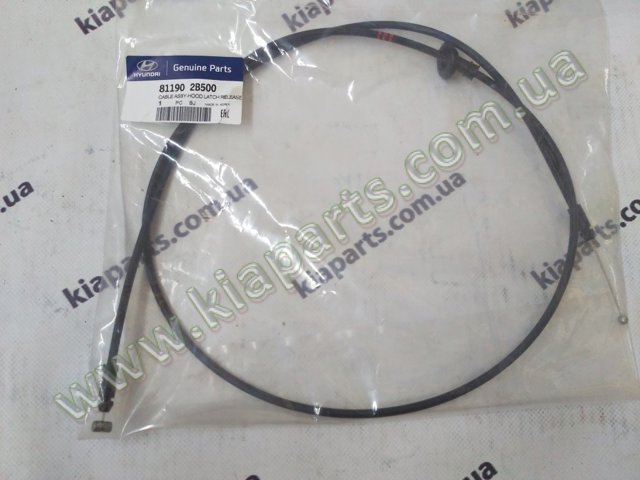 Трос открывания капота, задний 811902B500 HYUNDAI